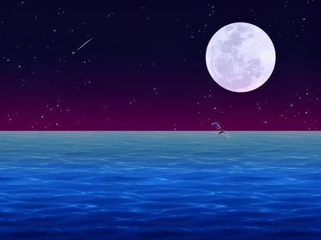 sea and full moon, JPG and PNG sea and full moon, , JPG and PNG