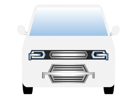 軽自動車108 軽自動車,ミニバン,ワンボックスカー,車,自動車,乗用車,自家用車,挿絵,乗り物,正面のイラスト素材