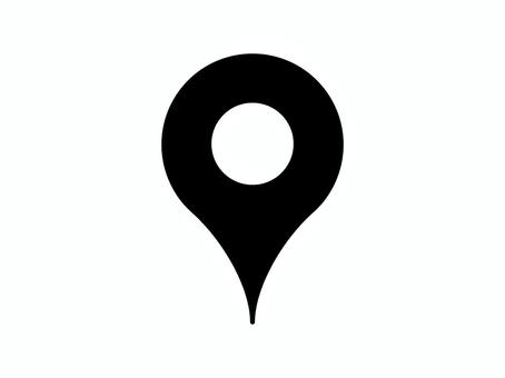 ピン 位置情報,ピン,現在地,目印,あしらい,地図,白黒のイラスト素材
