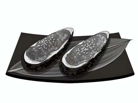 Illustration, eggplant, dakuraku, miso, 