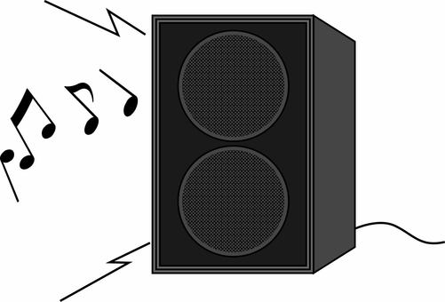 スピーカー　 スピーカー,ステレオ,音楽,音声,音響,機器,騒音,線画のイラスト素材