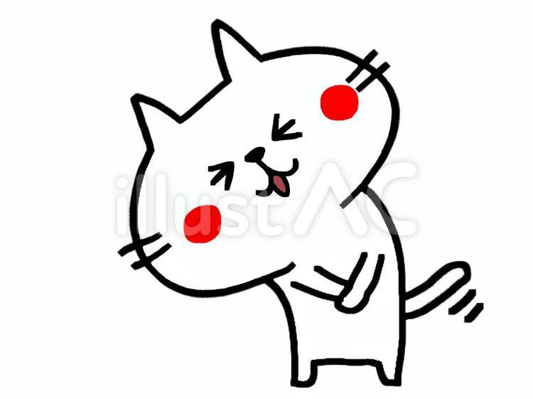 猫　笑顔 猫,笑顔,可愛いのイラスト素材