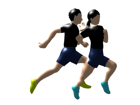 徒競走 陸上,陸上部,スポーツ,学生,部活,ランナー,徒競走,走る,早い,ランニングのイラスト素材