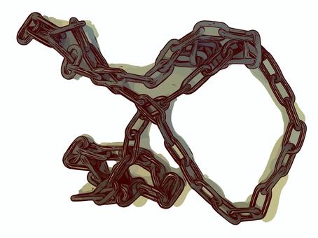 アメコミ風鎖素材 鎖,コミック,挿絵,金属,メタル,素材のイラスト素材