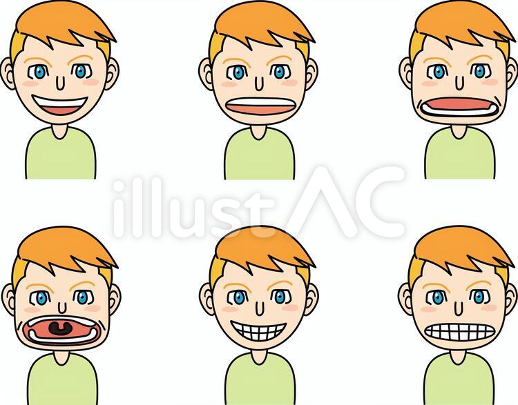 男の子(世界こども)_B002 笑顔,男性,子供のイラスト素材