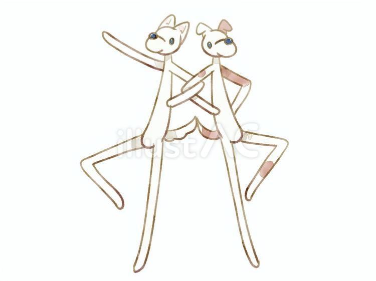 腕組み犬 犬,可愛い,腕のイラスト素材