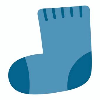 青い靴下 衣類,靴下,ソックス,青,小物,ブルー,衣服,ファッション,アイコン,ワンポイントのイラスト素材