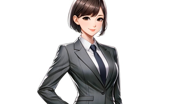 スーツ姿の若いOL