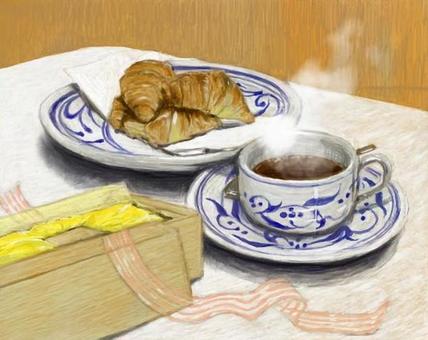 Coffee and croissants Coffee and croissants