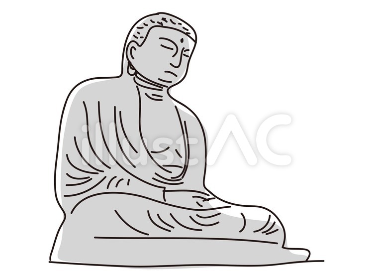 大仏 大仏,だいぶつ,仏像のイラスト素材