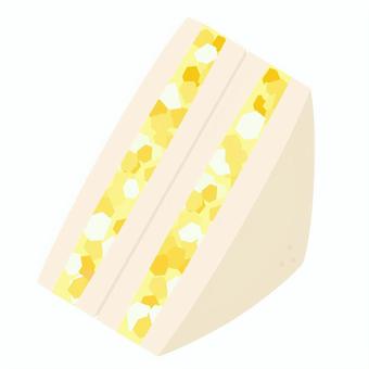 たまごサンドのアイコン たまご,サンド,パン,サンドウィッチ,食べ物,調理,惣菜,軽食,アイコン,マークのイラスト素材