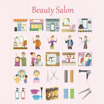 Illustration, beauty salon, illustration pack, beauty, 