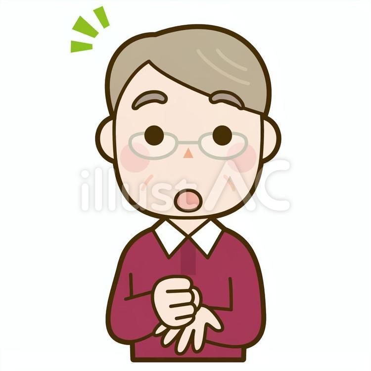 納得する中年男性 男性,中年,人物のイラスト素材