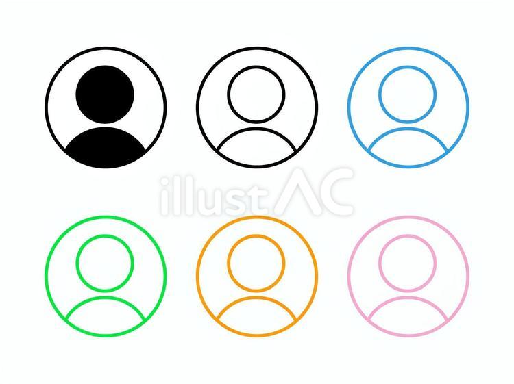 丸窓で切り抜かれた人物のピクトグラム 人,人物,人間のイラスト素材