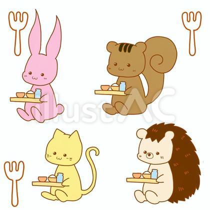 給食が楽しみな動物セット