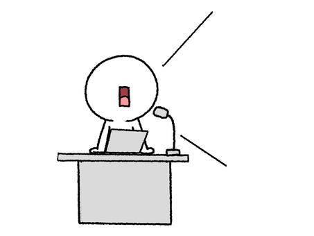 演説するシルエット シルエット,演説,話す,リアクション,pop調,手描き,挿絵,ワンポイント,素材,商用可のイラスト素材