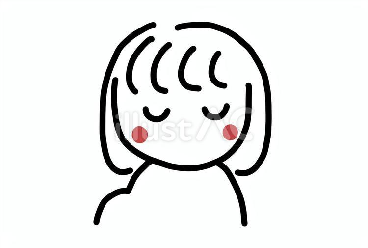 妊婦さんのアイコン（ほっぺ） 妊婦,妊娠,ママのイラスト素材