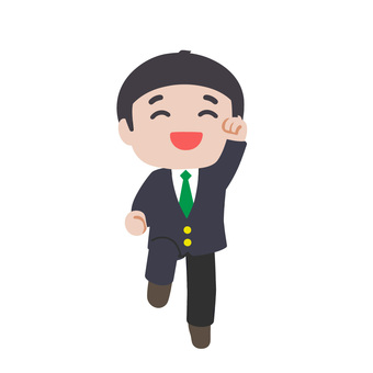 飛んで喜ぶビジネスマン ビジネスマン,喜ぶ,飛ぶ,成功,達成感,笑顔,ポジティブ,活躍,モチベーション,スーツのイラスト素材