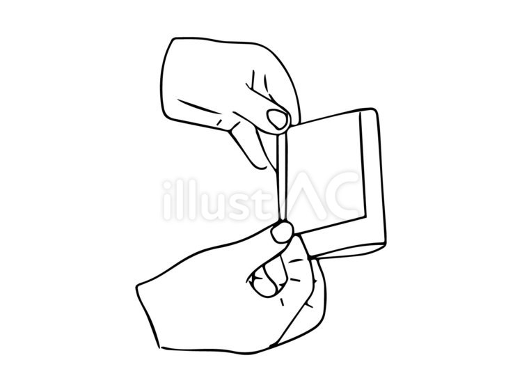モノクロの名刺交換 名刺,交換,マナーのイラスト素材
