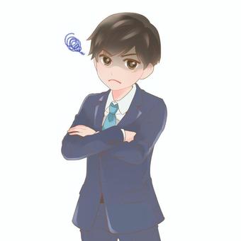 남성 직장인 좌절 유형 1, 남성, 그림, 직장인, JPG 및 PNG