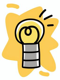ひらめく電球背景あり ひらめき,提案,電球,アイディア,シンプル,かわいい,生活のイラスト素材