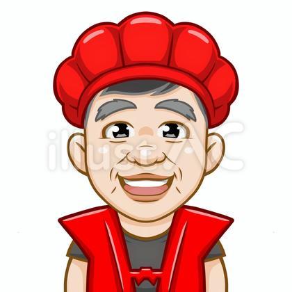ちゃんちゃんこを着ている男性