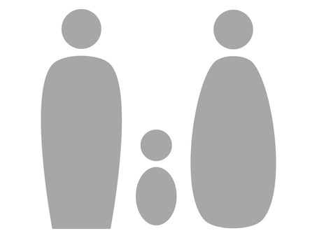 ファミリーアイコン・3人家族・両親と子供 人物,家族,親子,人,アイコン,ピクトグラム,シンボル,両親,子ども,3人のイラスト素材