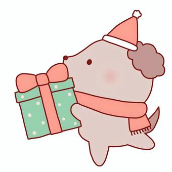 クリスマスプレゼントを持つ犬 クリスマスプレゼントを持つ犬 クリスマス,プレゼント,犬,動物,マフラー,冬,サンタ,帽子,持つ,線画のイラスト素材
