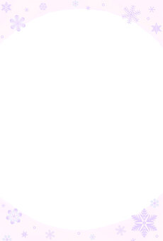 たっぷりの雪の結晶フレーム（ピンク） 雪の結晶,フレーム,冬,はがき,水彩風,縦型,背景,寒中見舞い,シンプル,上品のイラスト素材