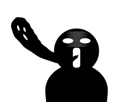 憑依3 憑依,魂,霊,口,入る,出る,幽霊,白目,悪霊のイラスト素材