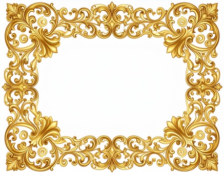バロック調の曲線が美しいゴールドの額縁