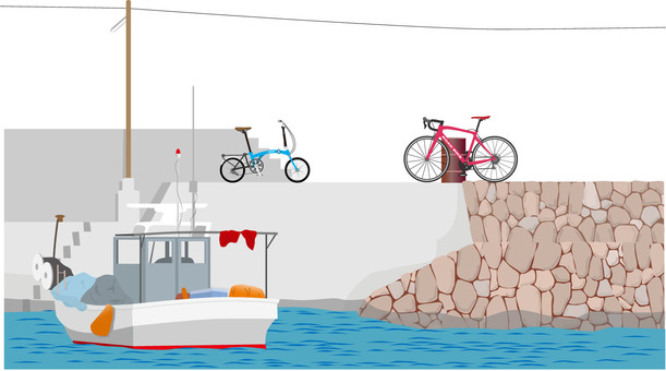 Breakwater bicycle, , JPG, PNG and AI