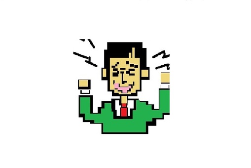 駄々をこねるサラリーマン 人間,ドット絵,男性,会社員,サラリーマンのイラスト素材