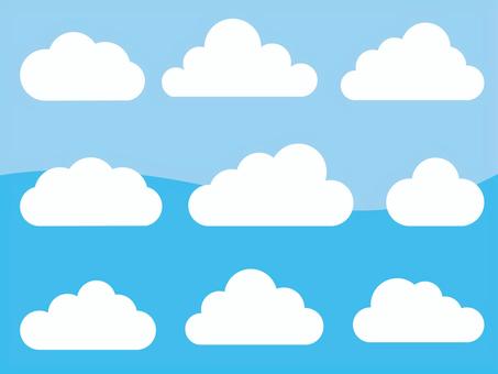 cloud set 02, JPG, PNG and AI cloud set 02, chmura, pająk, pusty, JPG, PNG and AI