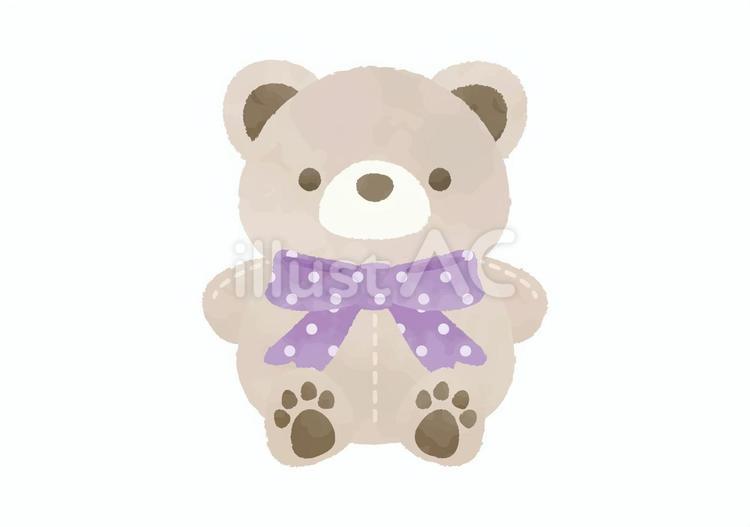 かわいいクマのぬいぐるみのイラスト ぬいぐるみ,クマ,テディベアのイラスト素材
