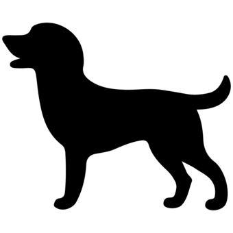 Free cut picture material/dog silhouette, dog, silhouette, black, JPG, PNG and AI