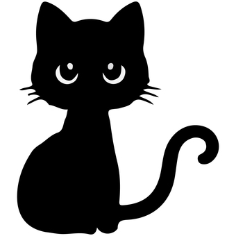 Free cut picture material/cat silhouette, , JPG, PNG and AI