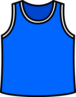 青のタンクトップです。 タンクトップ,シンプル,ランニング,マラソン,駅伝,スポーツウェア,運動服,夏服,シャツ,ノースリーブのイラスト素材