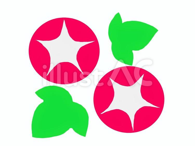 あさがお　赤 あさがお,赤,夏のイラスト素材