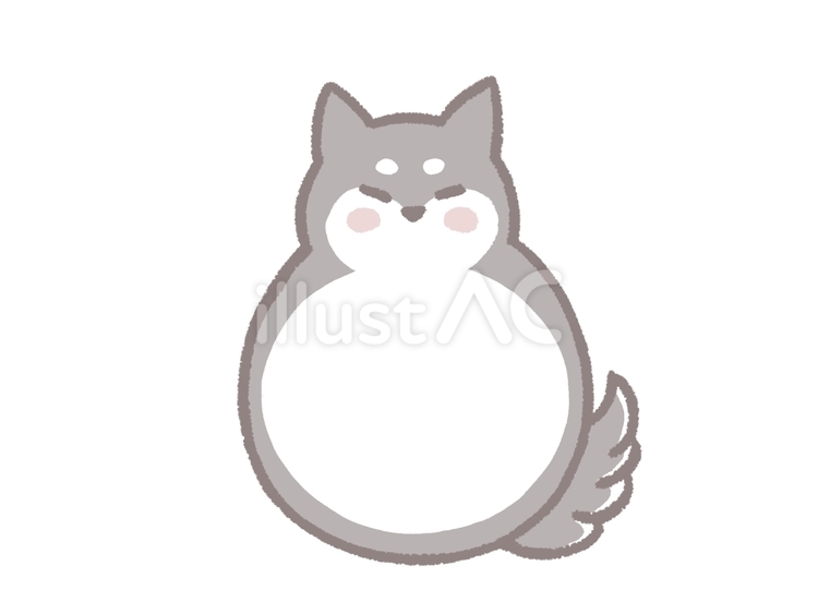 柴犬（グレー）の付箋風イラスト 付箋,かわいい,フレームのイラスト素材