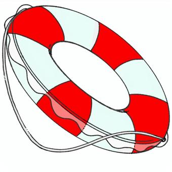 Floating ring with a string, a float, sea, a swimming pool, JPG and PNG