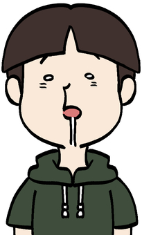 放心状態の男の子 子供,こども,子,児童,小学生,男の子,放心状態,男児,男,人のイラスト素材