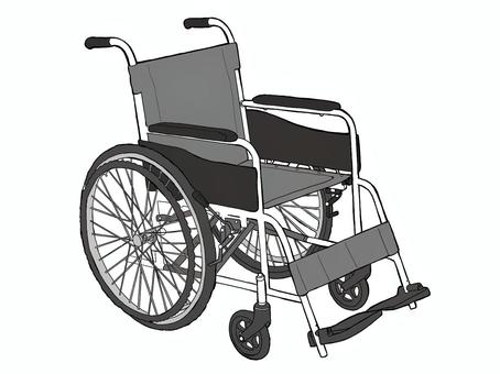 車椅子 モノクロ 車椅子 モノクロ 車椅子,病院,モノクロのイラスト素材