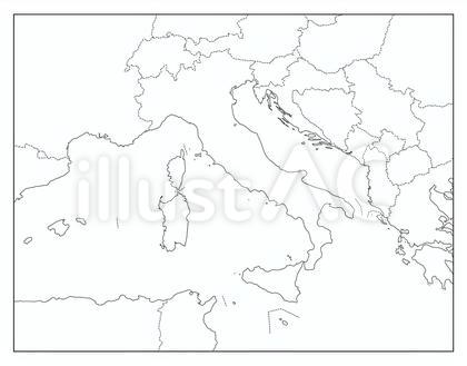 イタリア白地図