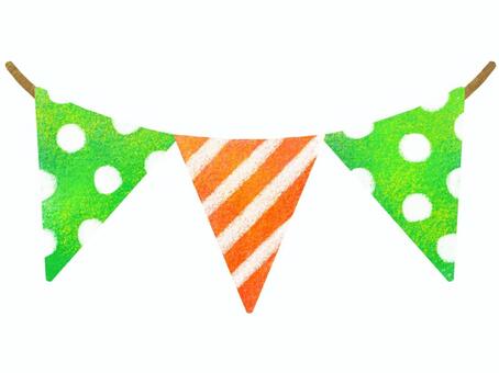 クリスマスカラーのガーランド ① ガーランド,クリスマス,パーティー,冬,12月,イベント,年末,年中行事,季節,行事のイラスト素材