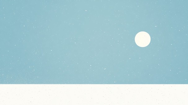 満月と星降る夜空
