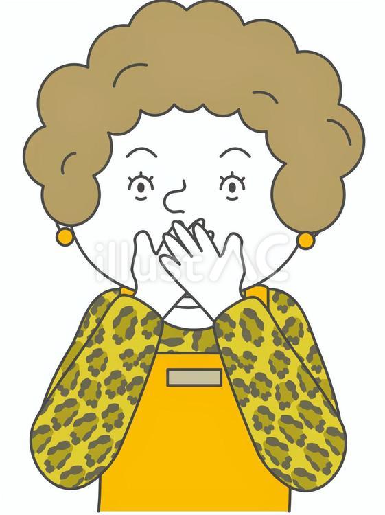 口は災いの元-口を手でふさぐ 口は災いの元,口,手のイラスト素材