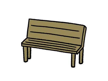 木製ベンチ 木製ベンチ ベンチ,木製,手描き,ゆるい,長椅子,椅子,公園,休憩,公共のイラスト素材