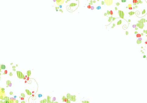 Spring color 14, flower, message frame, background, JPG, PNG and AI