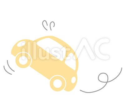 滑る車